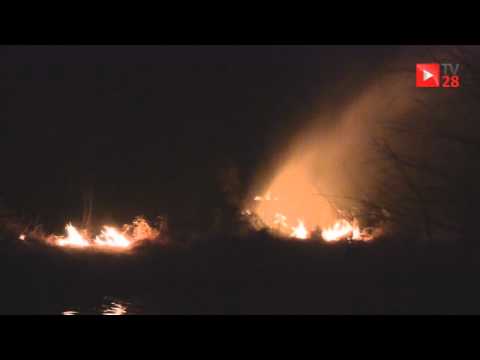 Pożar traw w Limanowej