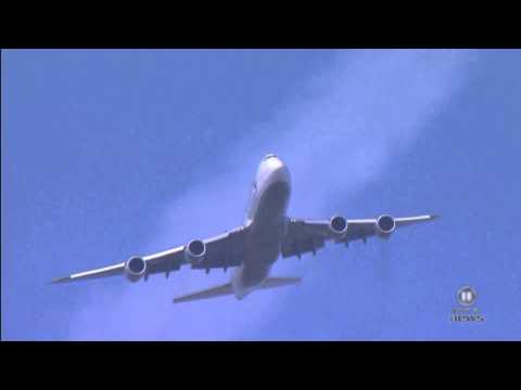 Sieger Flieger über der Fanmeile in Berlin der Weltmeister 2014 kommt