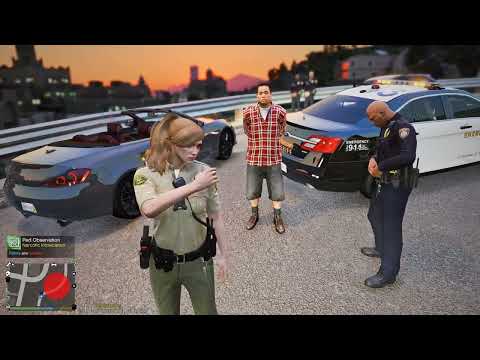 Gta 5 LSPDFR Let's Play As a LASD/LSSD Hollywood - Female Sheriff On DUTY!