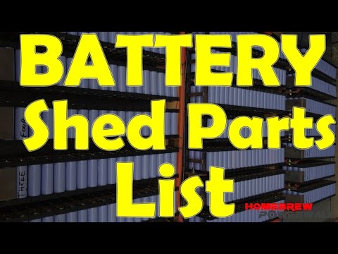 18650 Battery Shed Component Lists