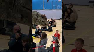 Kids scared by Dinosaur