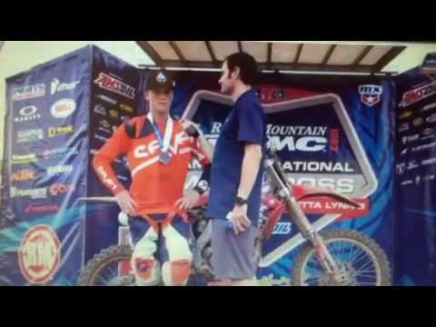 Wilson Fleming 450B on the podium Loretta Lynn's 2016