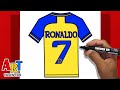 How to Draw Cristiano Ronaldo Al Nassr Shirt 7