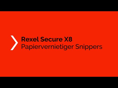 Een Papiervernietiger Rexel Secure X8 P4 snippers 4x40mm koop je bij KantoorProfi België BV