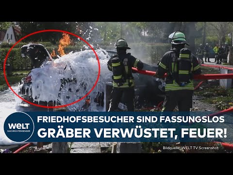 FRIEDHOF IN FLAMMEN! S-Klasse rast durch Urnengräber – Gas verwechselt?