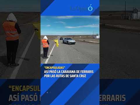 Caravana de Ferrari Cavalcade Adventure llegando al paraje La Esperanza en Santa Cruz