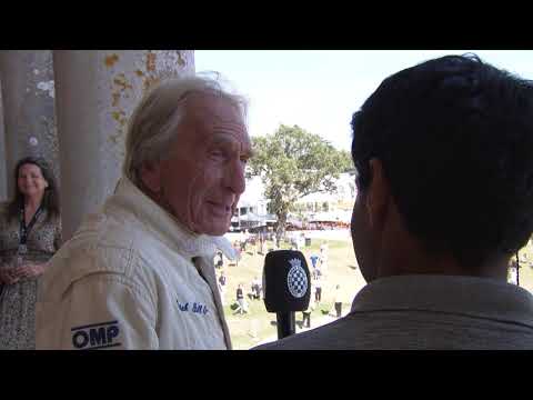 Derek Bell balcony moment at the 2025 Goodwood Festival of Speed