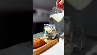 Чашка с ручкой "Сухоцвет" с двойными стенками, бело-синяя, 250 мл