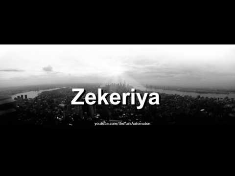How to pronounce Zekeriya in German