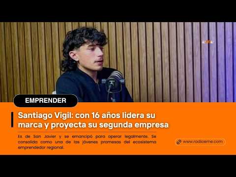Con 16 años, creó su marca, se emancipó y va por su segunda empresa | Santiago Vigil en EME Medios