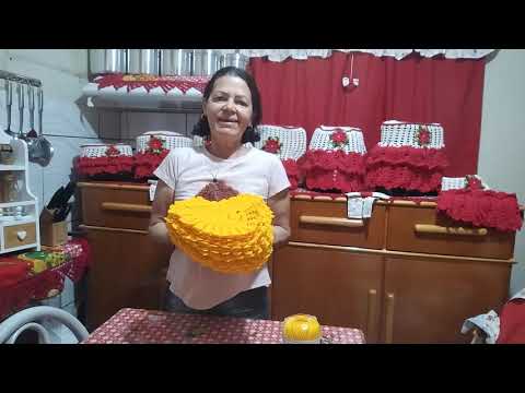 Terminei o jogo de crochê Coração Com a Linha Cléa fico um luxo 😍