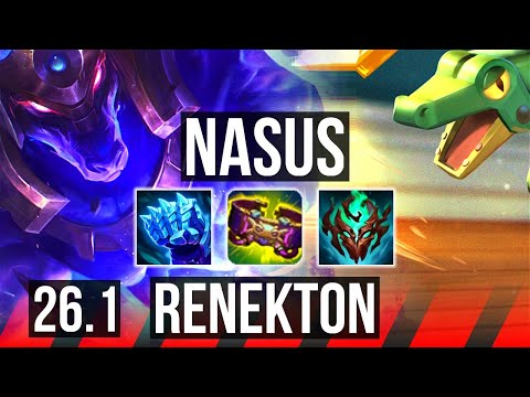 NASUS vs RENEKTON (TOP) | Good KDA: 9/2/12, 37K damage | KR Diamond | 26.1