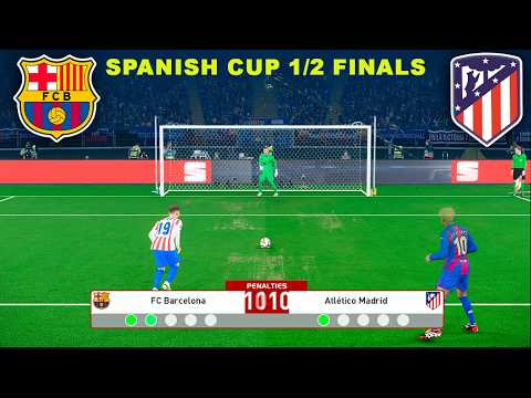 BARCELONA VS ATLETICO MADRID Spanish Cup Semi-Finals PES 2021 PENALTY