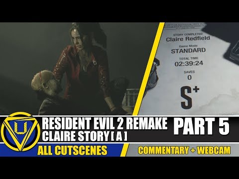 RESIDENT EVIL 2 REMAKE Walkthrough Part 5 - CLAIRE STORY S+ RANK