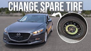 How to Change Spare Tire - Mazda 3 (2014-2018)