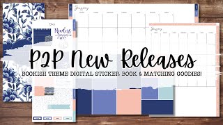 P2P New Releases 🤩 | Bookish Theme Digital Sticker Book with Matching Tabs & Inserts 📖