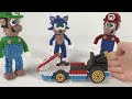 Mario VS Luigi VS Sonic In The Kart Race Magnetic Games