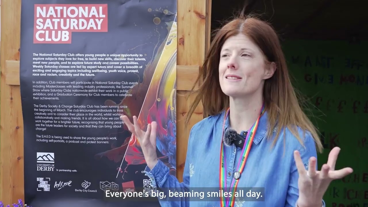 A video showing the National Saturday Club exhibition at Pride Park