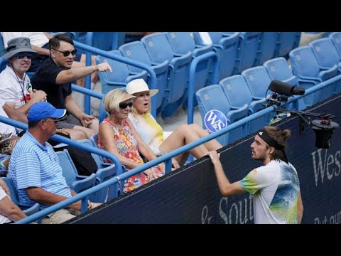 Stefanos Tsitsipas calls for tennis fan to be kicked out in bizarre 'bee noise' drama