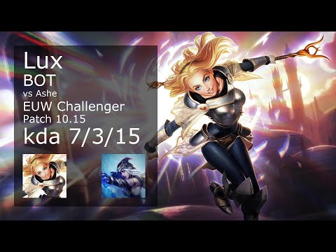 Lux Bot & Sona vs Ashe & Thresh - EUW Challenger 7/3/15 Patch 10.15 Gameplay