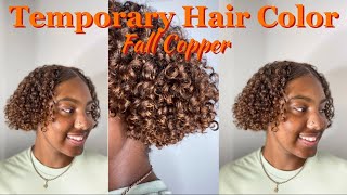 Temporary Hair Color For Curls/Natural Hair | Curlsmith Hair Makeup Temporary Hair Color| NO DYE