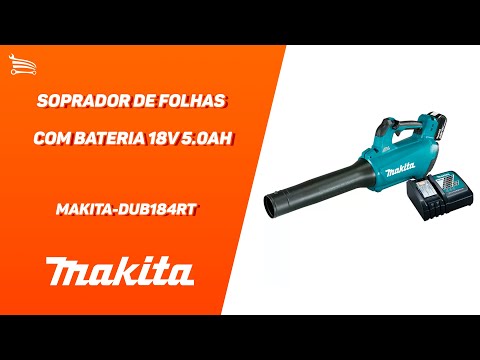 Soprador de Folhas com Bateria 18V 5.0Ah e Carregador - Video