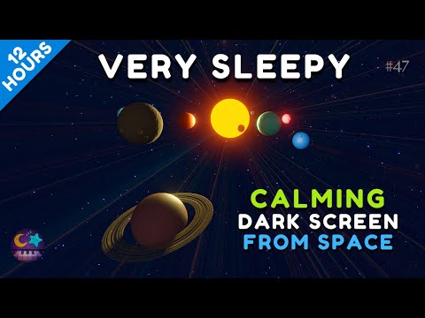Baby Planets Song Lullaby 12 hours - Planets Lullaby for Babies to go to Sleep song # 47 DARK SCREEN