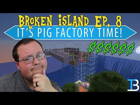 Pork Factory Activated! - Broken Island 🌴 Ep. 8 IP: Play.BreakdownCraft.com