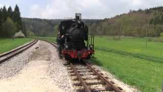 preview picture of video 'Die Härtsfeldbahn - Zugmitfahrt von Neresheim nach Sägmühle und zurück'
