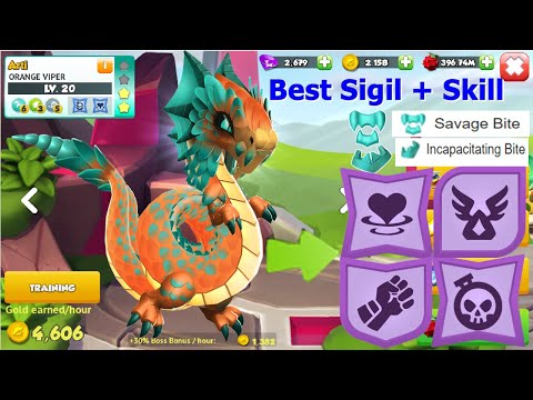 Best Sigil and Level 6 Mastery for Orange Viper-Dragon mania Legends | Finished Sweet Solo | DML