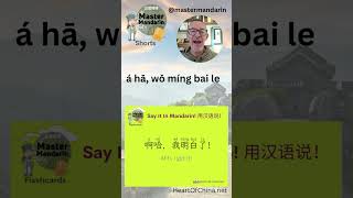 Say It In #mandarin - Ahh, I get it! #chinese #learnchinese #short