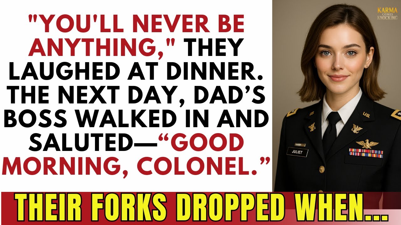 At Family Dinner They Said I Was Nothing—Then Dad's Boss Called Me "Ma'am"