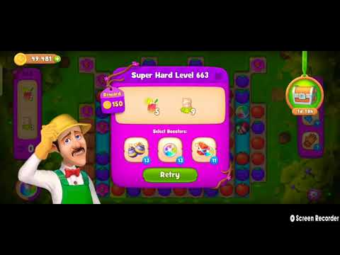Gardenscapes I Level 663 I Super Hard Level