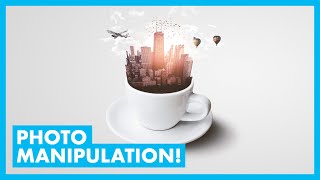 City-in-a-Cup PHOTO MANIPULATION Photoshop Tutorial