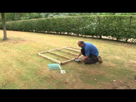 forest timber shed base 8 x 6 wooden with metal spikes ebay