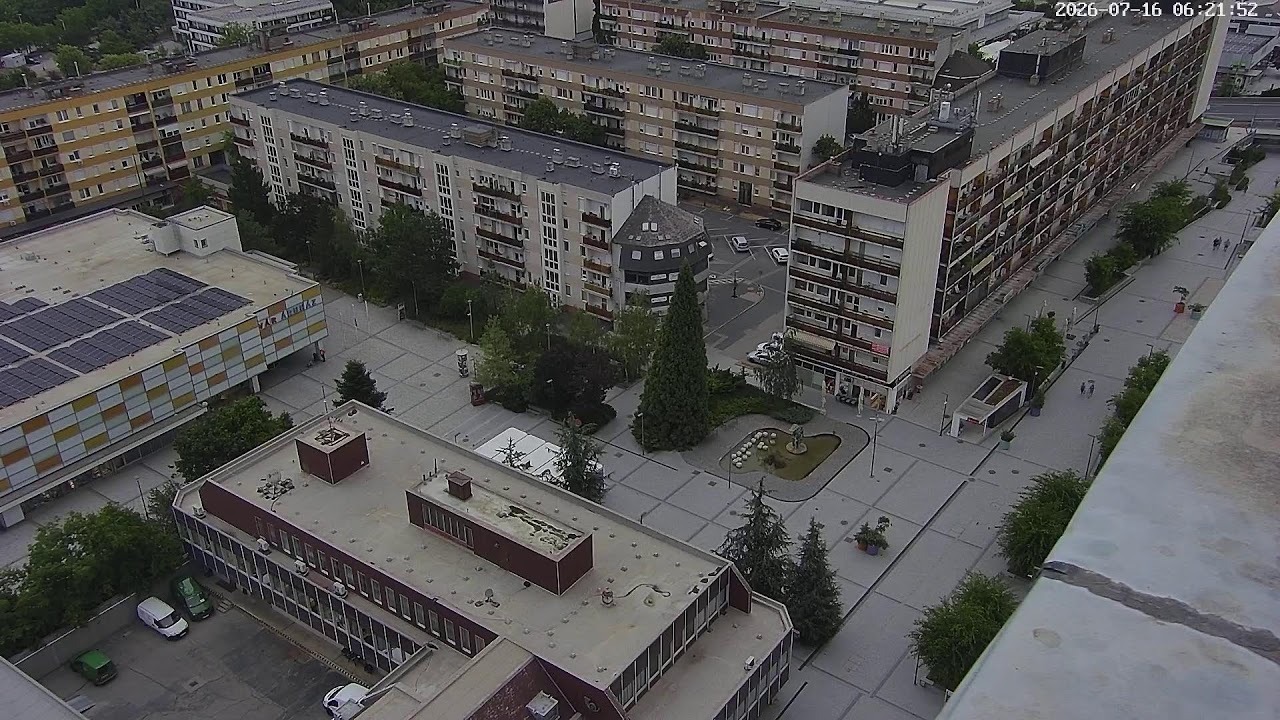 Live webcam view of Veszprém Rooftop Panorama