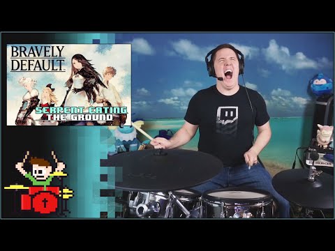 Bravely Default - Serpent Eating The Ground On Drums!