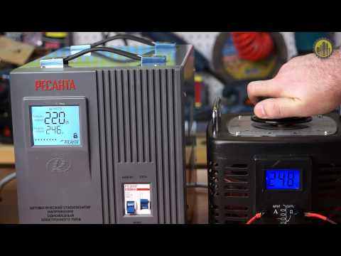 Стабилизатор Ресанта ACH-5000/1-Ц серый - Видео