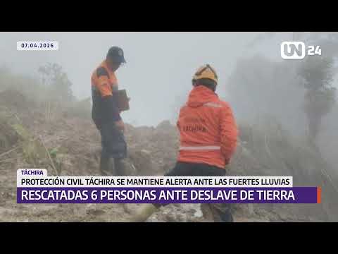 Rescatan a seis personas ante deslave de tierra en Táchira