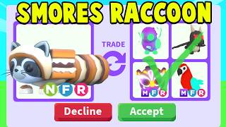 Trading NEON SMORES RACCOON in Adopt Me!