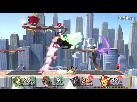 SSBU Doubles: lozplyr89(Young Link) Berzerk(Ganondorf) vs Crazybark(Incineroar) Renji838(Pichu)