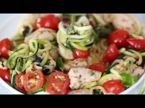 Chicken and Zucchini Noodle Caprese