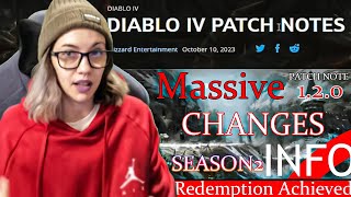 Diablo 4 - Season 2 - Full Patch Notes - This Update Will Change So Many Things!!!!  #diablopartner