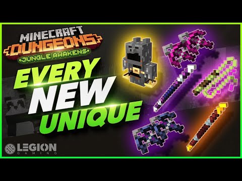 Every NEW Unique Item And Where To Find It| Minecraft Dungeons Jungle Awakens DLC