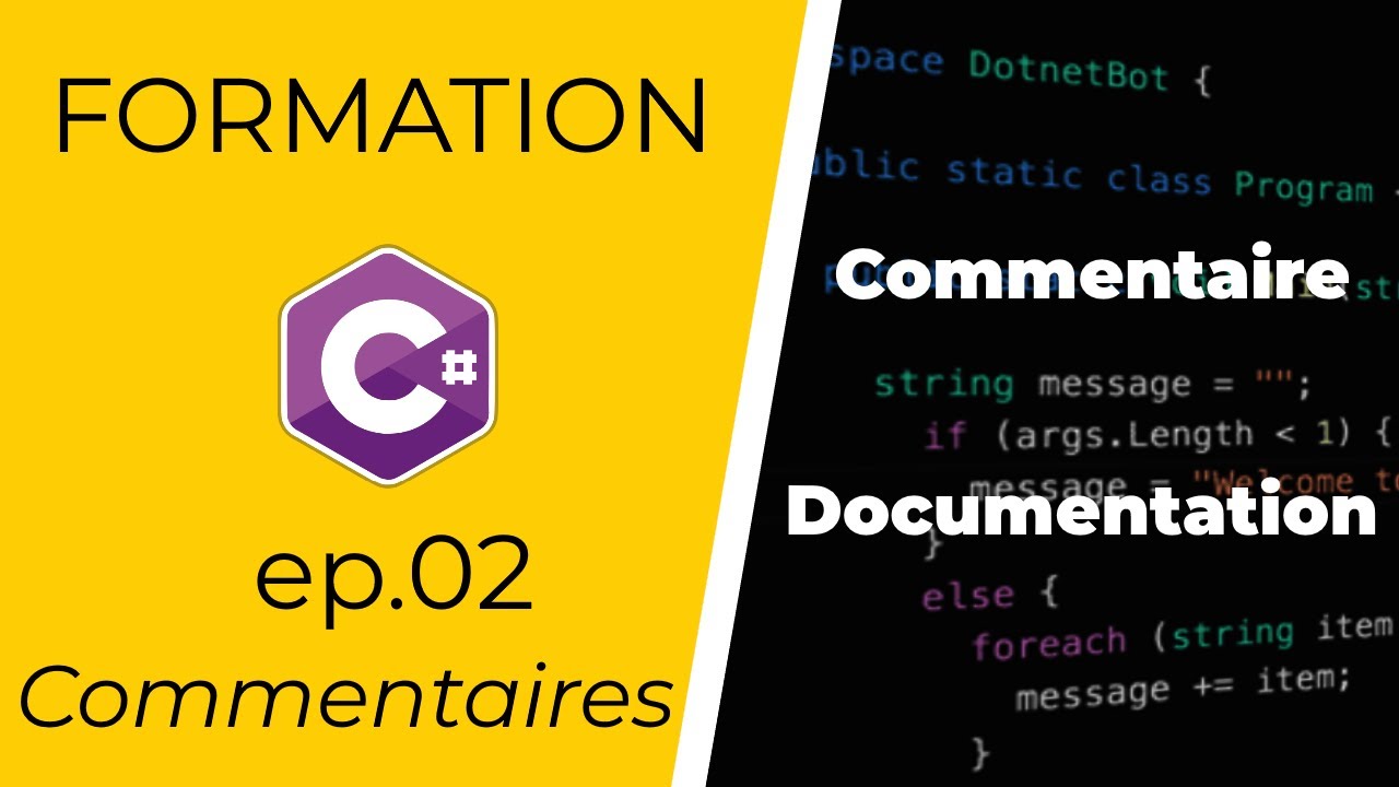 C# ep 02 Commentaire et documentation
