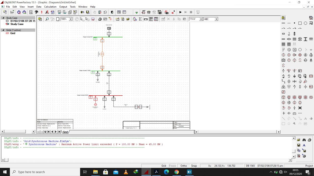 Digsilent beginners tutorial 03 Creation of a basic power system in digsilent