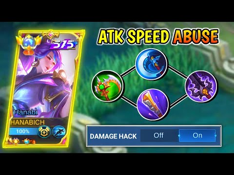 NEW META!! HANABI ATTACK SPEED ABUSE🥵(ATK SPEED HACK) | HANABI BEST BUILD