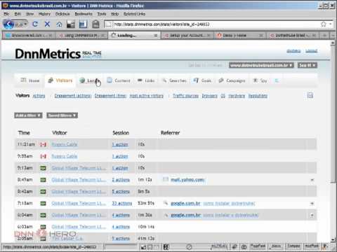 DotNetNuke Tutorial, Site Analytics with DNNMetrics module - Video #129