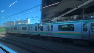 E231系+E233系湘南新宿ラインとE233系+E231系東海道線の並走【鶴見駅手前〜横浜駅手前】