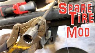 Modifiying The Spare Tire Winch on a  2003 Chevy Silverado - Lost The Tool!